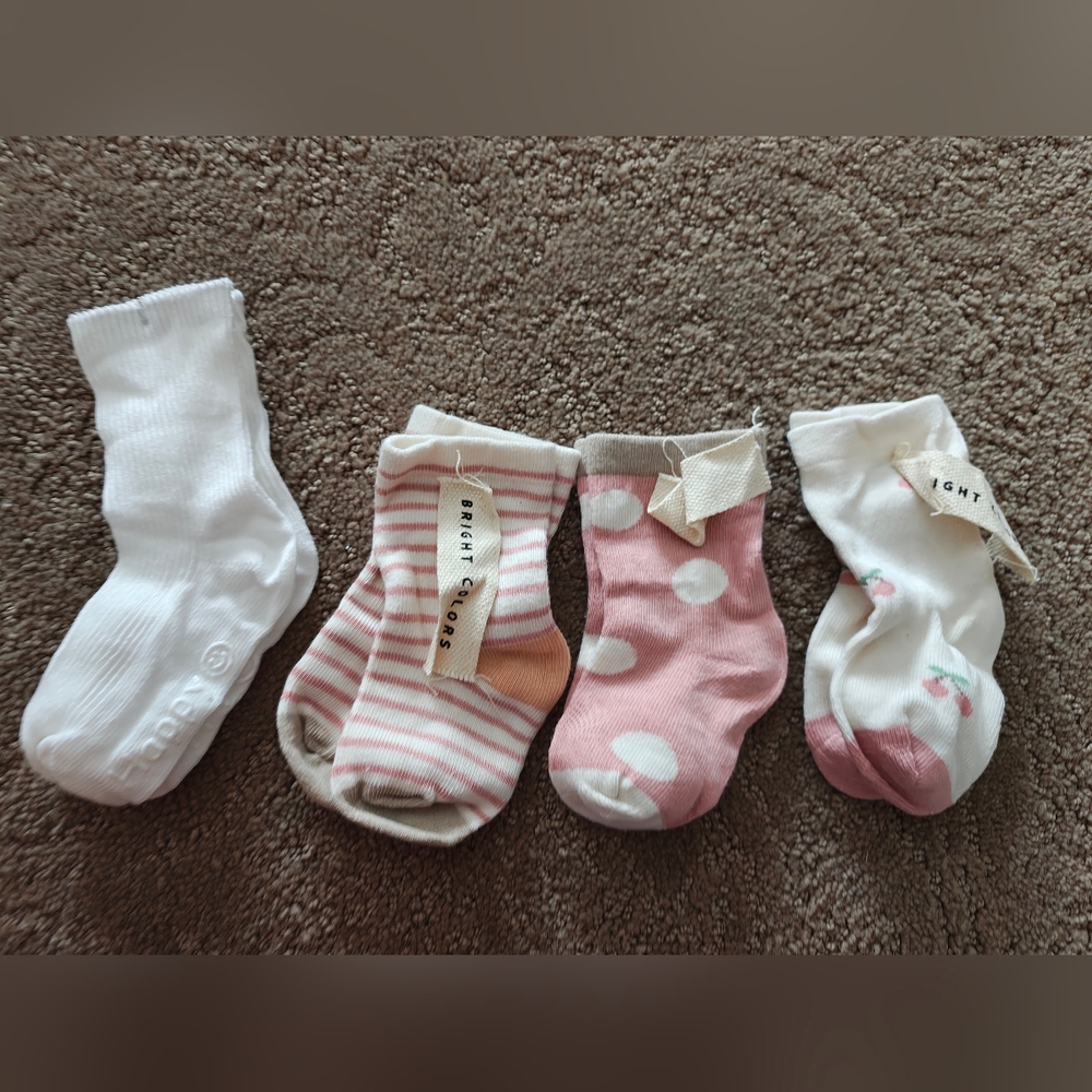Pink Baby Socks - Brand New